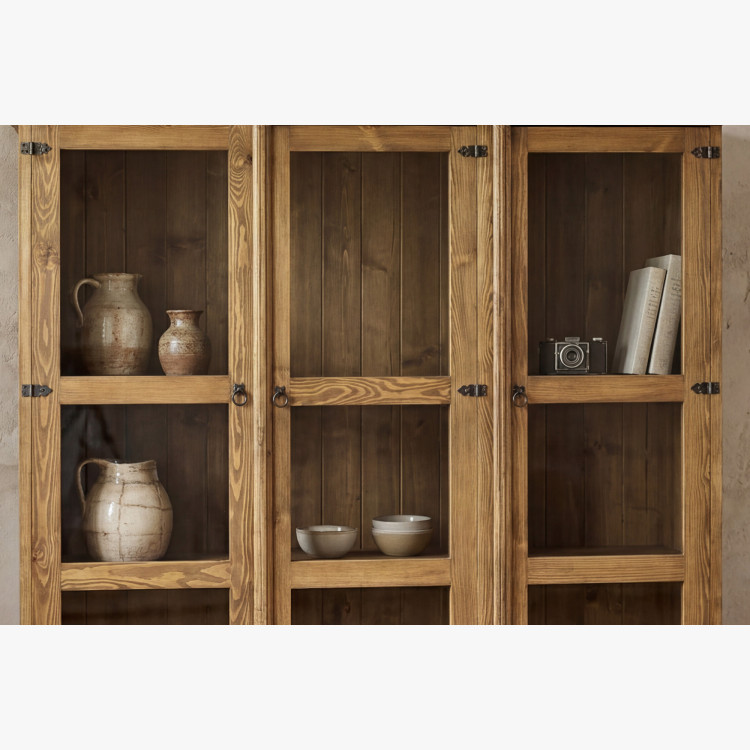 Großes rustikales Vitrinenschrank für Esszimmer