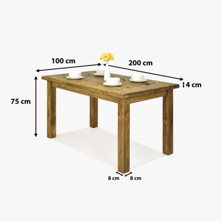 Esstisch im französischen Stil 200 x 100 cm