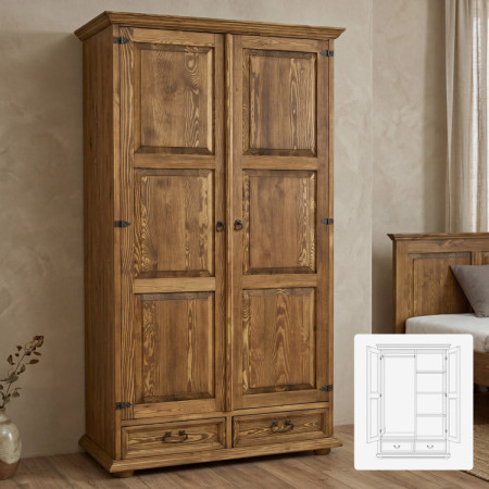 Rustikaler Kleiderschrank - Delena