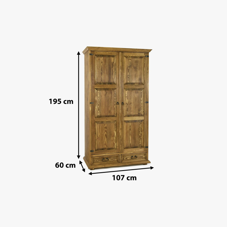 Rustikaler Kleiderschrank - Delena