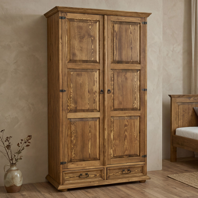 Rustikaler Kleiderschrank - Delena