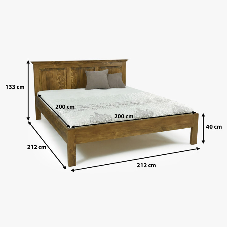 Doppelbett im rustikalen Stil 200 x 200