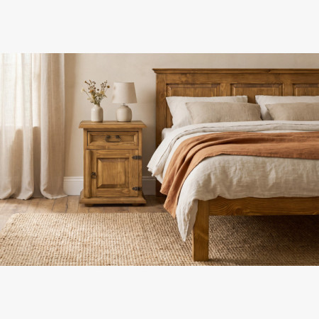 Doppelbett im rustikalen Stil 200 x 200