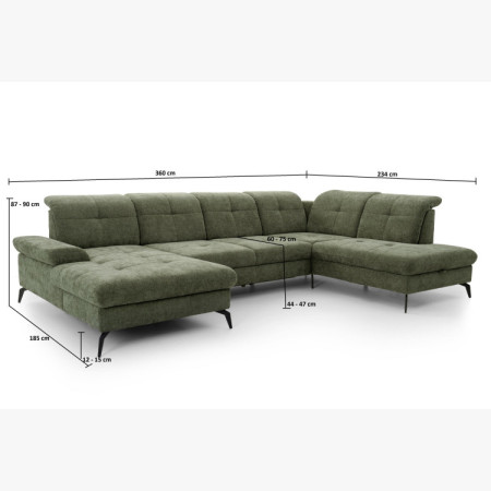 Sitzgarnitur Amica U -optionale Funktionen