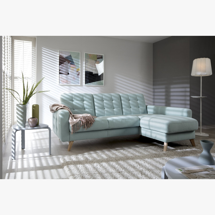 Malá rohová pohovka s funkciou spania a úložným priestorom, Nappa