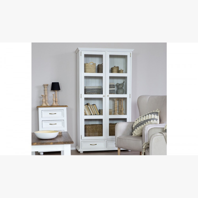 Dvojdverová vitrína Provence - drevená , nábytok Provence- 3