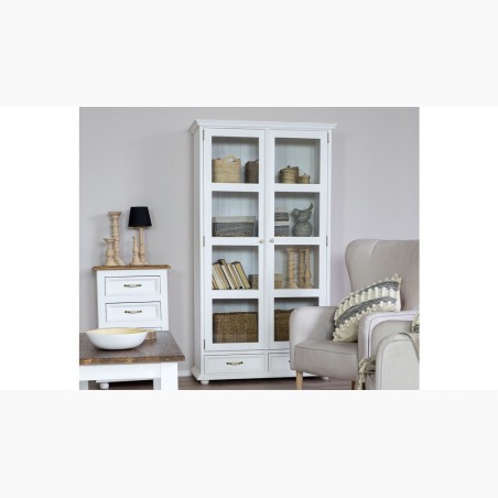 Dvojdverová vitrína Provence - drevená , nábytok Provence- 3