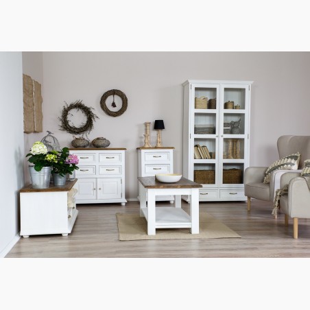 Dvojdverová vitrína Provence - drevená , nábytok Provence- 4