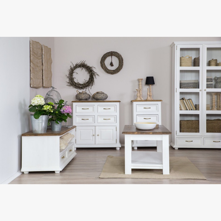 Dvojdverová vitrína Provence - drevená , nábytok Provence- 5