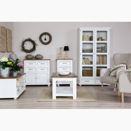 Dvojdverová vitrína Provence - drevená , nábytok Provence- 6