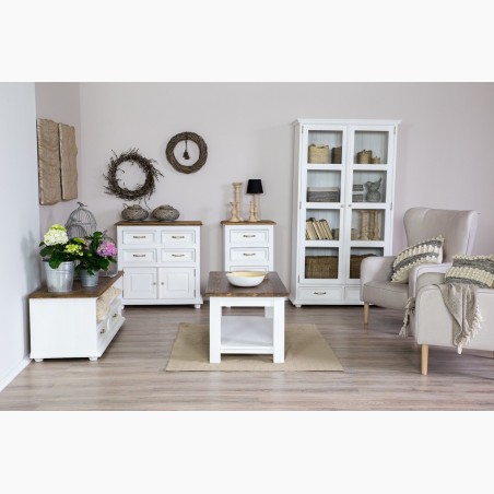 Dvojdverová vitrína Provence - drevená , nábytok Provence- 7