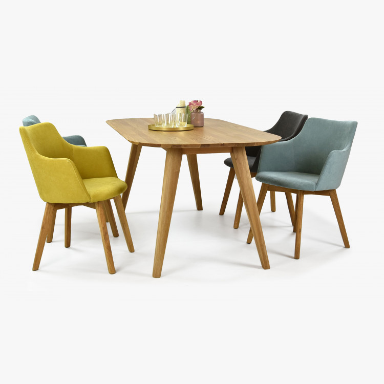 Kreslo s operadlom Bella - žlté , jedálenské stoličky- 2