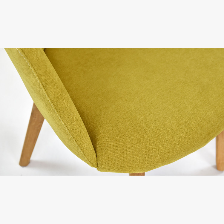 Kreslo s operadlom Bella - žlté , jedálenské stoličky- 6