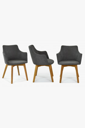 Kreslo s operadlom Bella - antracitové , jedálenská stolička- 1 2