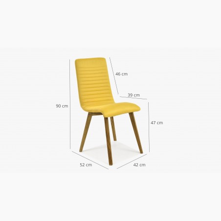 Moderné jedálenské stoličky dub - žlté, Arosa - Lara , Jedálenské stoličky- 2