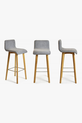 Barová stolička dub, svetlosivá Arosa , Barové stoličky- 1 2
