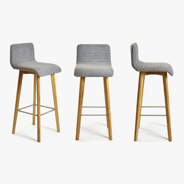 Barová stolička dub, svetlosivá Arosa , Barové stoličky- 4