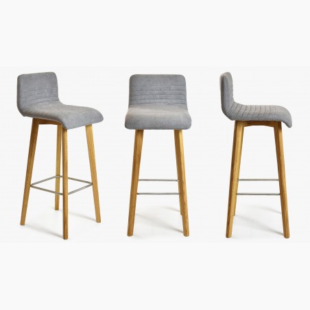 Barová stolička dub, svetlosivá Arosa , Barové stoličky- 4