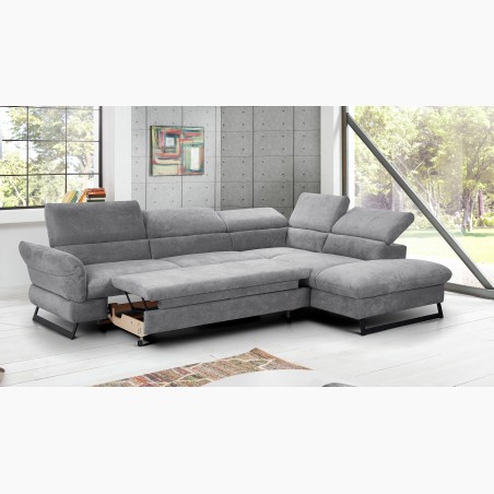 Rohová pohovka s rozkladacou pohovkou, látka Haiti roh vpravo , Rohové pohovky - 2