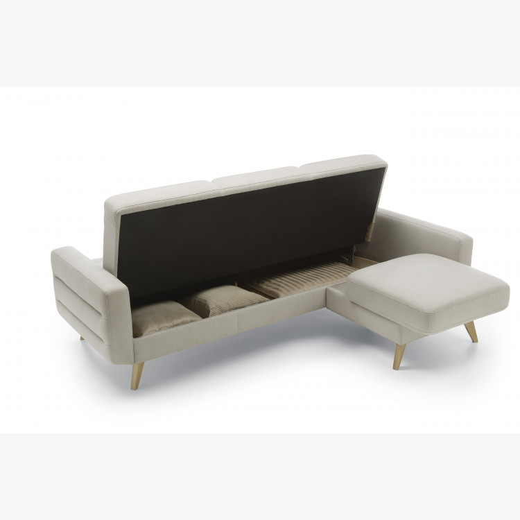 Elegantná rohová pohovka s funkciou spania a úložným priestorom, Bodo