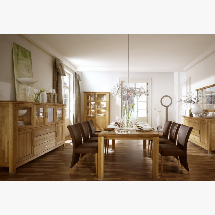 Jedálenský stôl z dubového masívu, Alexandra 160 x 90 , Jedálenské stoly- 5