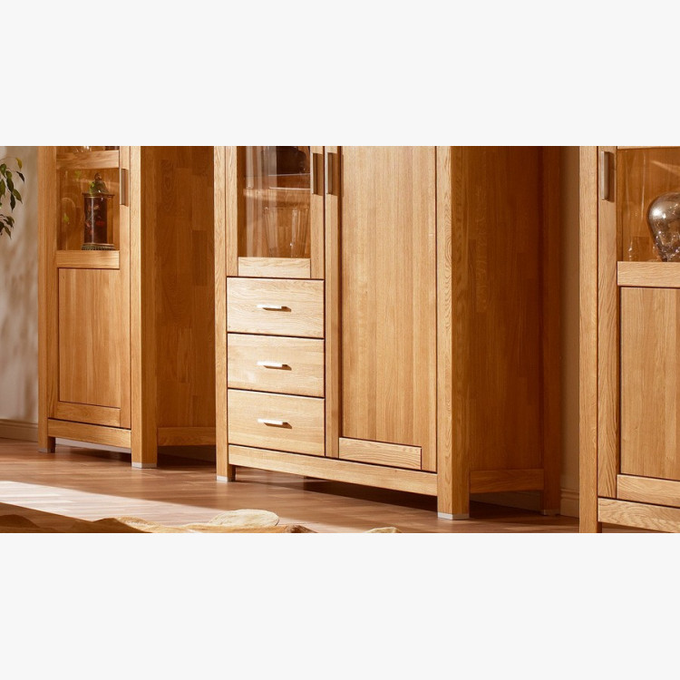 Dubová komoda so sklom, Alexandra 45 , komody - 9