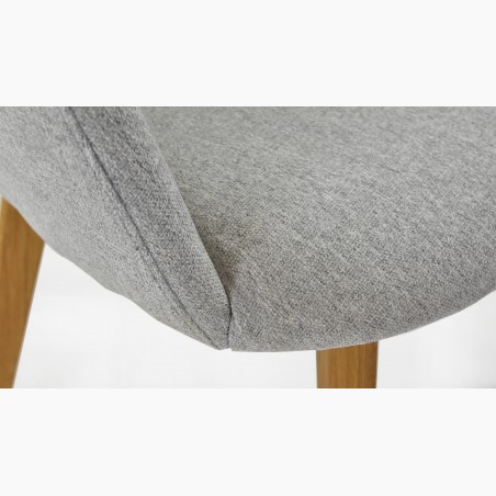 Stolička s podrúčkami - Bella, sivá, ľahko sa čistí , Jedálenské stoličky- 7