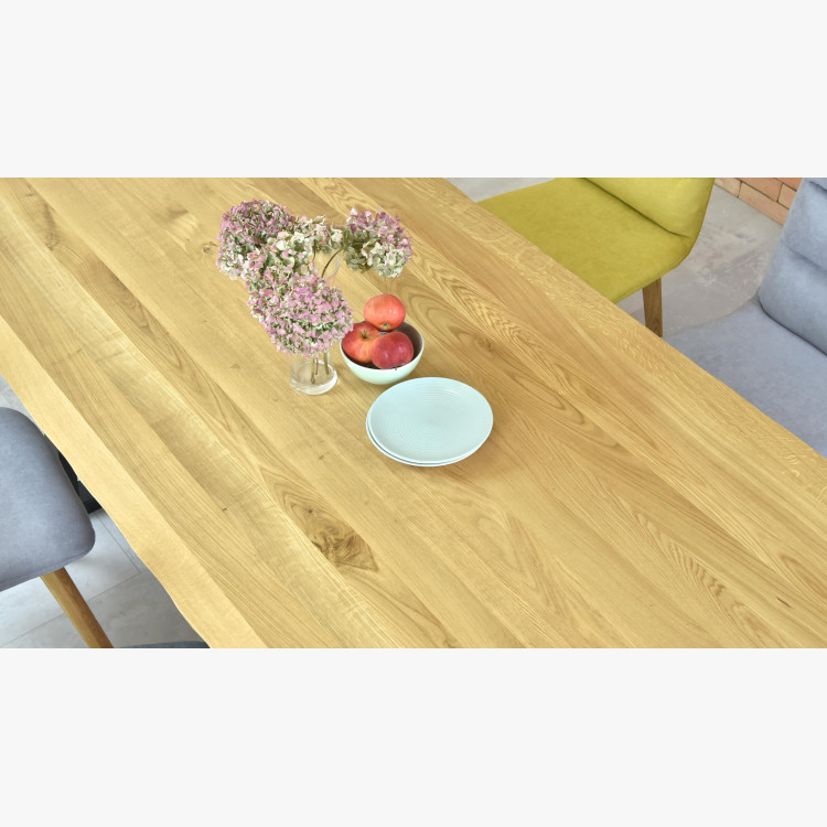 Luxusný stôl z masívneho dreva - čierne oceľové nohy, Torino 180 x 90 cm , Jedálenské stoly- 6