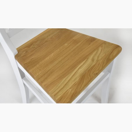 Dubová stolička Torina dub + biela , jedálenská stolička Dub- 8