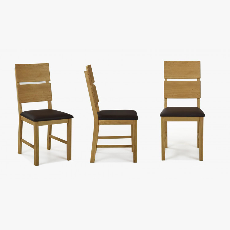 Dubová stolička Nora - Pu hnedá - MEGA akcia