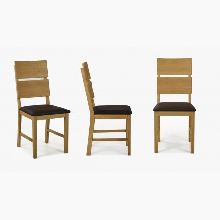 Dubová stolička Nora - Pu hnedá - MEGA akcia