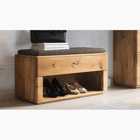 Skriňa na topánky do predsiene, dubový masív, typ Texas 60