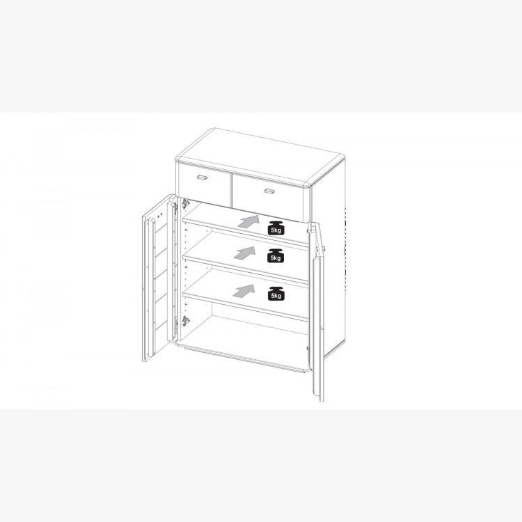Komoda - masívny dub, Texas 10
