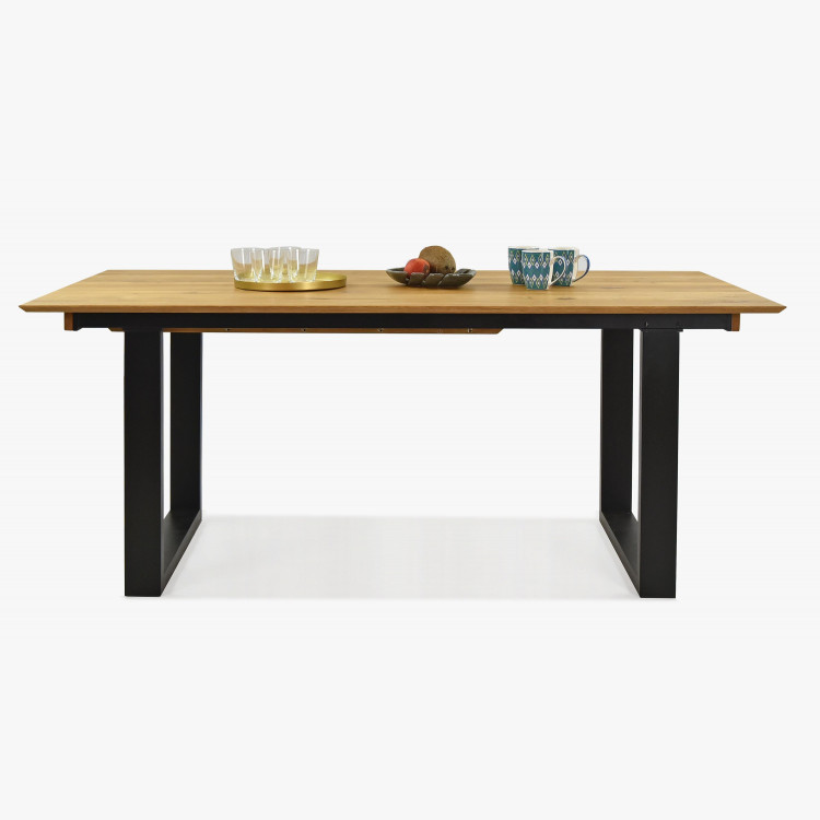 Rozkladací dubový stôl - kovové nohy, Rennes 180-280 x 90 cm , Rozkladacie jedálenské stoly- 1