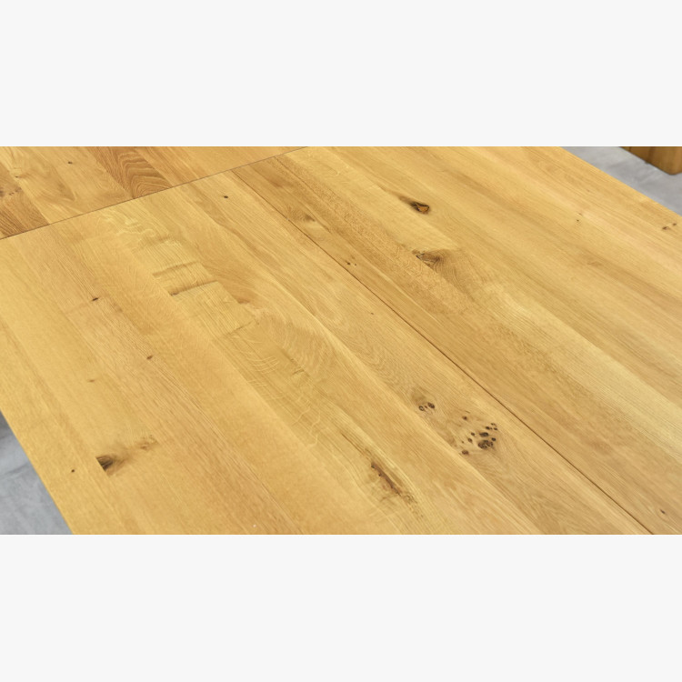 Rozkladací dubový stôl - kovové nohy, Rennes 180-280 x 90 cm , Rozkladacie jedálenské stoly- 7