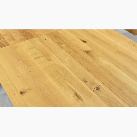 Rozkladací dubový stôl - kovové nohy, Rennes 180-280 x 90 cm , Rozkladacie jedálenské stoly- 7