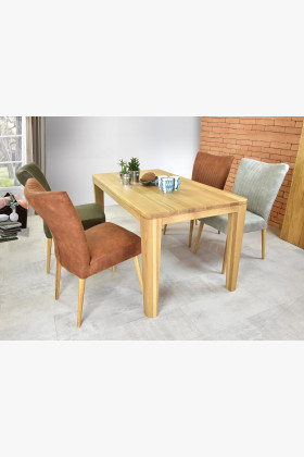 Elegantná stolička valencia - okrúhle nohy dub, sivá mäta , Jedálenská stolička- 1 2