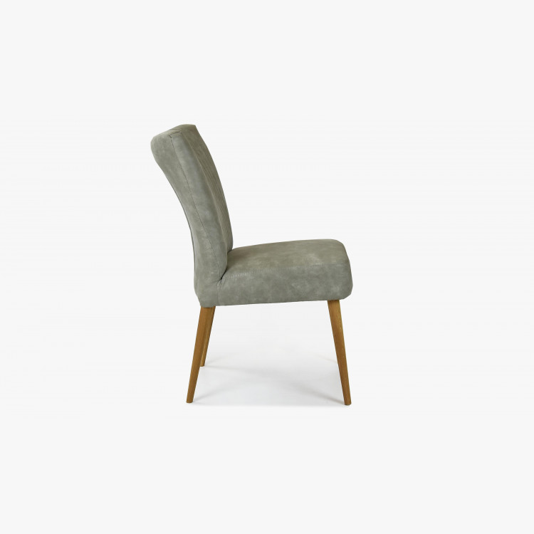 Elegantné stoličky valencia - okrúhle nohy dub, sivá mäta , Jedálenské stoličky- 3