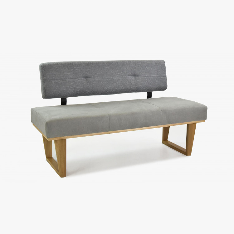 Moderná lavica sivá látka 150 cm, Colmar