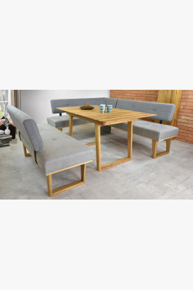 Moderná lavica sivá látka 150 cm, Colmar 2