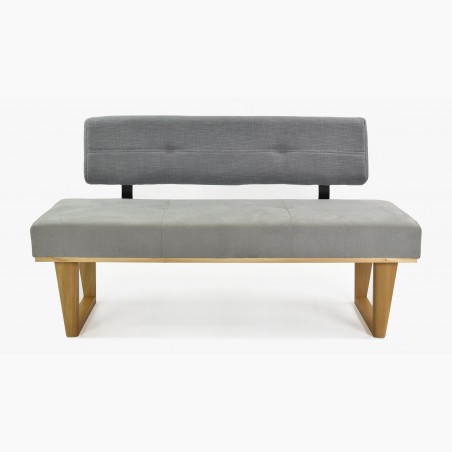 Moderná lavica sivá látka 150 cm, Colmar