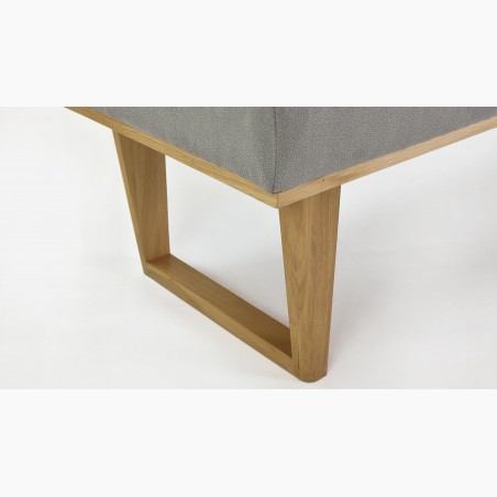 Moderná lavica sivá látka 150 cm, Colmar