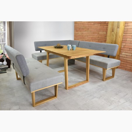 Moderná lavica sivá látka 150 cm, Colmar