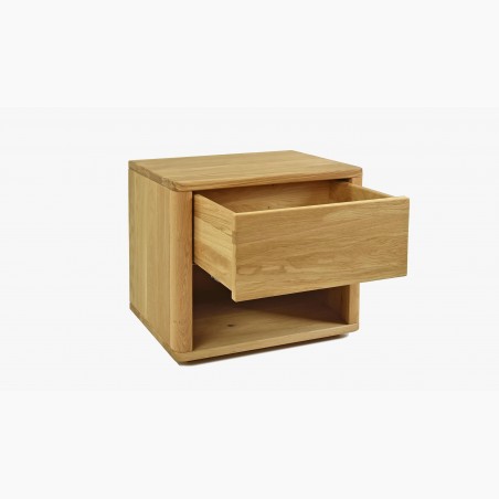 Dubový nočný stolík Emma so zásuvkou