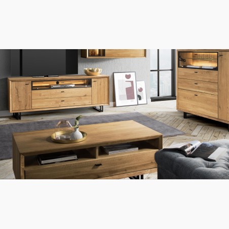 TV komoda na kovových nohách dub, Vilo 25