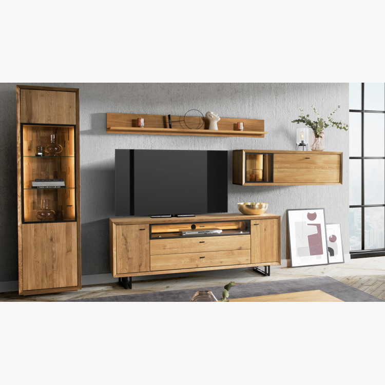 Dubová vitrína so sklom, vilo 10