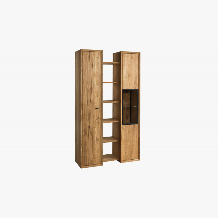 Vitrína a regálová zostava dub, Vilo 11+12+13