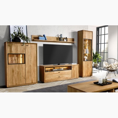 Malá vitrína dub s dvierkami, Vilo 45