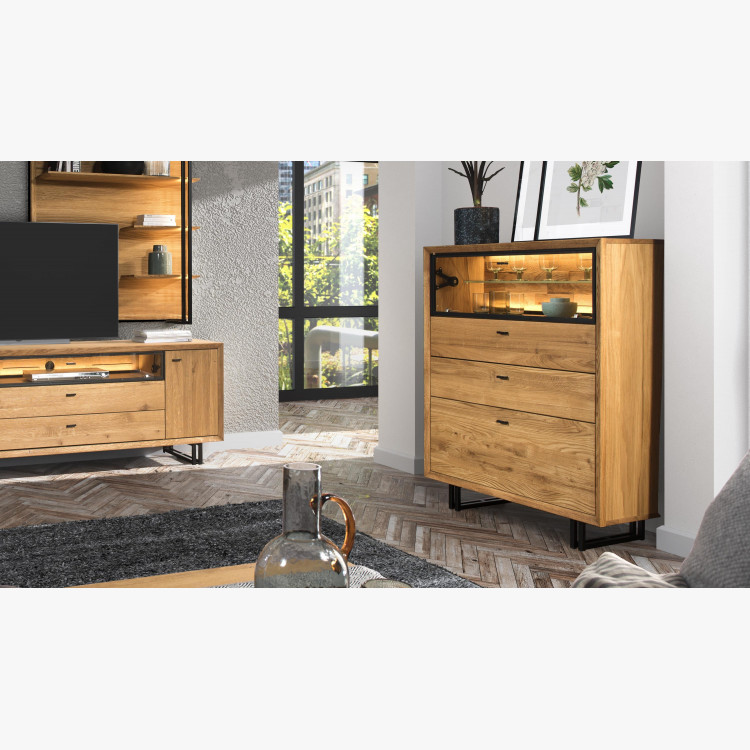 Príborník na kovových nohách dub, Vilo 46