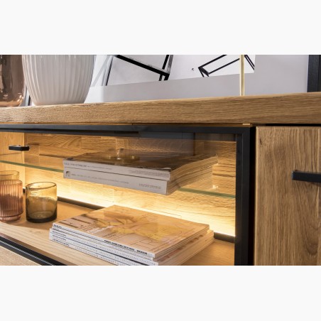 Príborník na kovových nohách dub, Vilo 46